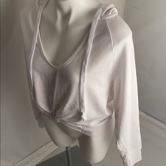 Fabletics Sydney white twist front v-neck hoodie M - Picture 3 of 10